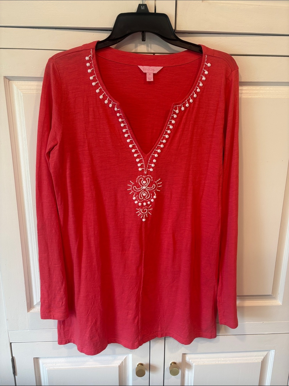 Lilly Pulitzer Coral Embroidered Tunic